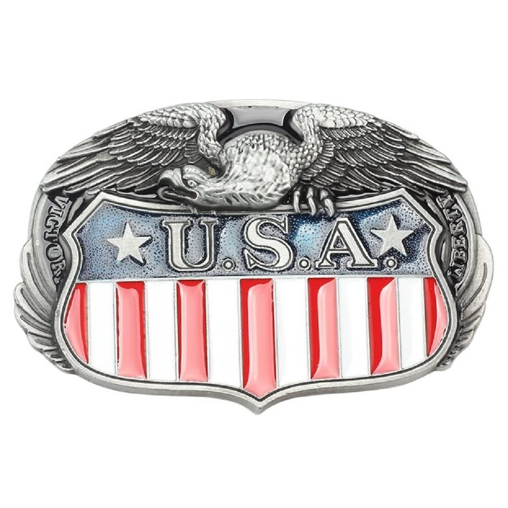 5009 Eagle Belt Buckle , Shield Belt Buckle, American Flag Eagle Belts